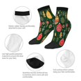 thumbnail image 3 of Goofa Christmas Pattern Non Slip Socks with Grips for Elderly, Crew Socks Yoga Hospital Socks Cushioned Sole Gripper Socks for Men Women, 3 of 5