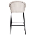 thumbnail image 6 of Ladd Outdoor Metal Wicker Barstool, Light Gray Faux Rattan with Black Iron Frame, 29.5-Inch Height, Set of 2 for Patio, Deck or Bar Counters, 6 of 9