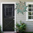 thumbnail image 4 of Large Metal Sun Wall Art Decor - 26 Inches Rustic Retro Sun Wall Sculpture Statues Wall Hanging Decoration for Indoor Outdoor, Garden, Home, Farmhouse, Fence Balcony Patio and Bedroom, 4 of 11