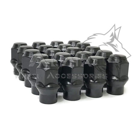 20 Black 7/16-20 Extended Thread ET Lug Nuts For Pontiac Firebird GTO Grand Am
