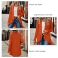 thumbnail image 4 of Cárdigan De Mujer, Dobladillo Irregular De Color Puro Cárdigan De Frente Abierto Para Mujer Moda Suelta Informal Para Dama Para La Vida Diaria, 4 of 6