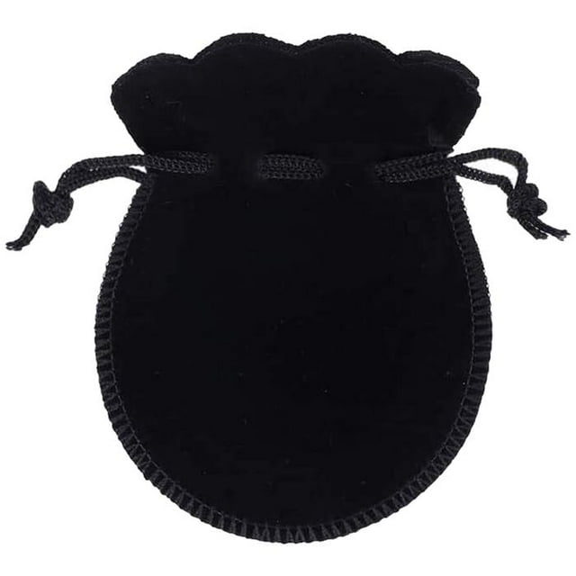 Mini Bolsas de Terciopelo VelvtyBlack 1Pza Negro 7x9cm Terciopelo Bolsa en Forma de Calabaza.