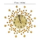 thumbnail image 1 of Reloj de pared de hierro reloj de pared de metal mudo montado en la pared de estilo europeo con forma de flor con flores para el hogar Reloj de pared colgante de diamantes ANGGREK Otros, 1 of 8