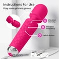 thumbnail image 4 of Wand Massager Vibrator with 8 Speeds & 20 Vibration Modes, Personal Massager Adult Sex Toys for Women-Pink, 4 of 8