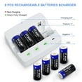 thumbnail image 4 of Hixon CR123A Lithium Batteries 8 Pack 3.7V Rechargeable RCR123A CR123 Li-ion Batteries with Arlo Battery Fast Charger, 4 of 9