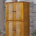 thumbnail image 5 of Afuera Living Traditional Wood Outdoor Storage Cabinet in Brown, 5 of 19