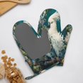 thumbnail image 4 of Hirioo Tropical Parrot Floral Artwork for Silicone Oven Mitts for BBQ, Baking, Cooking, Set of 2, Heat Resistant 260℃, Non-Slip Kitchen Essentials, 4 of 6