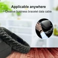 thumbnail image 4 of HomeLife Portable Faux Leather Woven Mini Type-C Micro USB Charging Bracelet Data Cable, 4 of 13