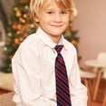 thumbnail image 4 of FELTECHELECTR Corbata de uniforme escolar para niños y niñas, preatada, ajustable, con correa para el cuello de 32 cm, accesorio para disfraz de estudiante, corbata de rayas., 4 of 6