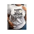 thumbnail image 1 of Local[Inspirational T-Shirt] Comfort Plus Size Women's T-Shirt | Short Sleeve, Round Neck, Inspirational "Blessed by God" Print, Machine Washable, Smooth Fabric | All-Season Casual Wear, 1 of 7