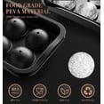 thumbnail image 4 of Whiskey Ice Ball Maker, [Fill Without Funnel & Easy Release] 2.2'' Round Large Ice Cube Trays with Cover, Reusable Sphere Silicone Ice Tray with Lids for Bourbon, Brandy, Whiskey, Gifts for Men, 4 of 5