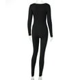 thumbnail image 2 of Coofit Combinaison de Yoga Douce Simple Élastique Combinaison d'Entraînement à Manches Longues Justaucorps pour Femmes, 2 of 10