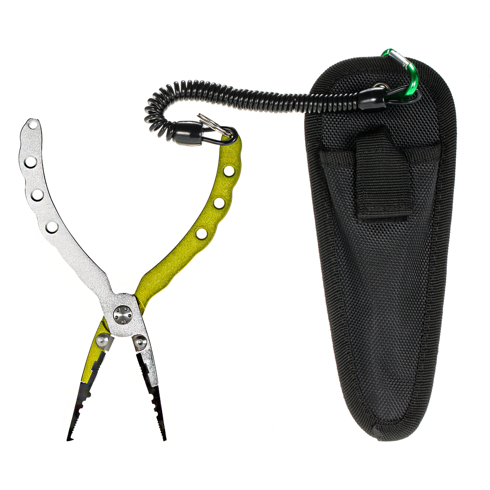 Details about / Handle Fishing Jaws Remover Braided Line Cutters Split Ring Sheath Black Pouch