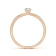 thumbnail image 2 of ANGARA Natural 0.23 Ct. Diamond Classic Engagement Ring in 14K Rose Gold for Women (Ring Size: 3.5), 2 of 10