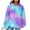 Multicolor, variant on Makaor Pullover Sweatshirts for Women Pockets Lightweight Hooded Tops Graphic Long Sleeve Tees Cute Vacation Clothes
