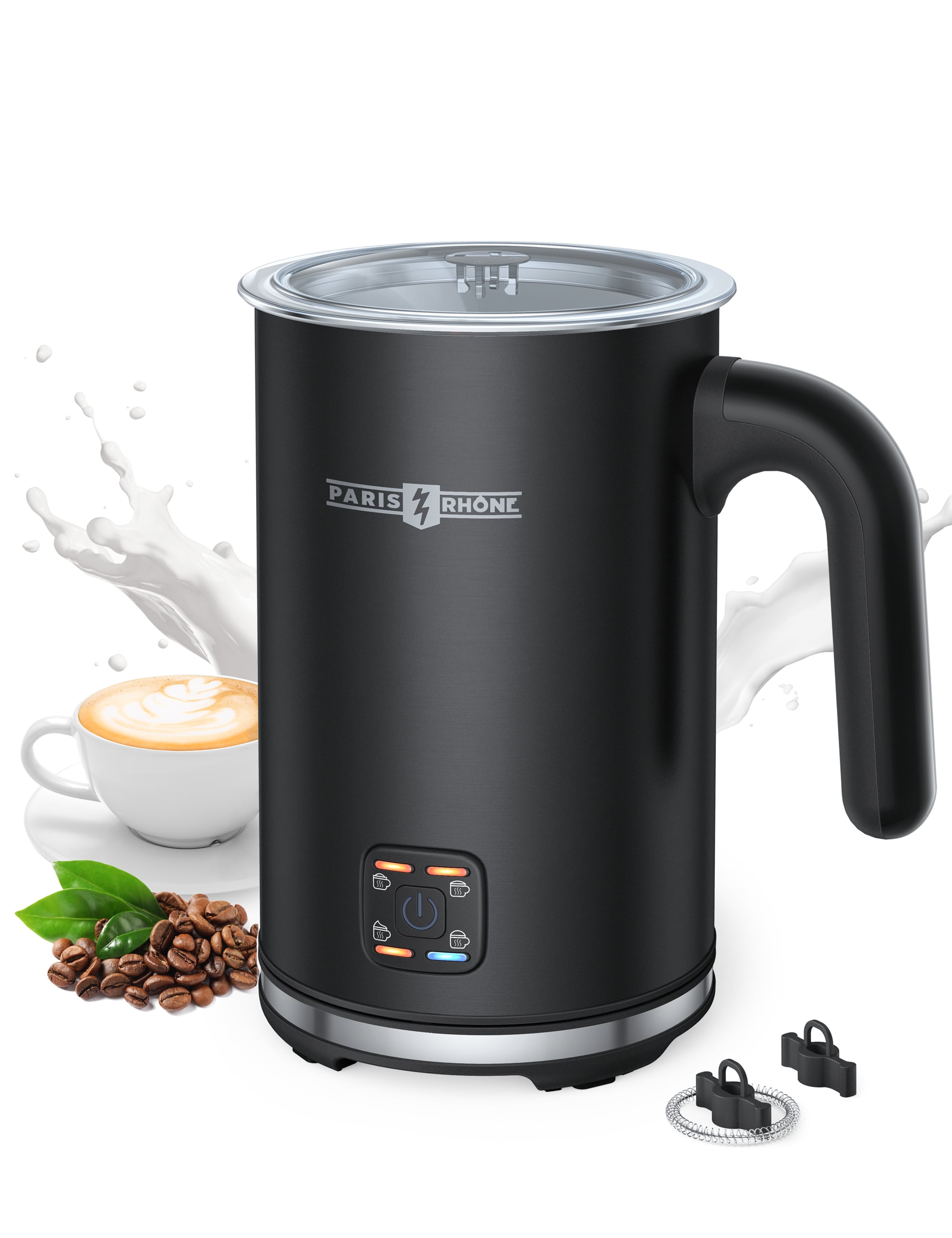Milk Frother, Paris Rhone 4in1 Electric Milk Steamer Handheld Foam