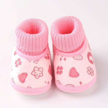 

Warming Cotton Shoes For Baby Girls And Boys Warm Shoes Soft Booties Comfortable Toddler Shoes Pink 12
