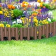 Plastic Lawn Edging 14 M Wood Look Garden Border Flower Bed Border