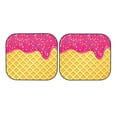thumbnail image 7 of Daiia Red Ice Cream 2PCS Car Windshield Sun Shade, Foldable Sun Shield for Car Front Window, Auto Sun Blocker Visor Protector Universal for Truck SUV Pickup-Small, 7 of 7