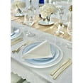 thumbnail image 3 of " OCCASIONS " 150 Piece set (25 Guests)-Wedding Plastic Plates & cutlery -Disposable Dinnerware 10.25'', 7.5'' + Silverware w/double fork (Bali in Blue & Gold), 3 of 8