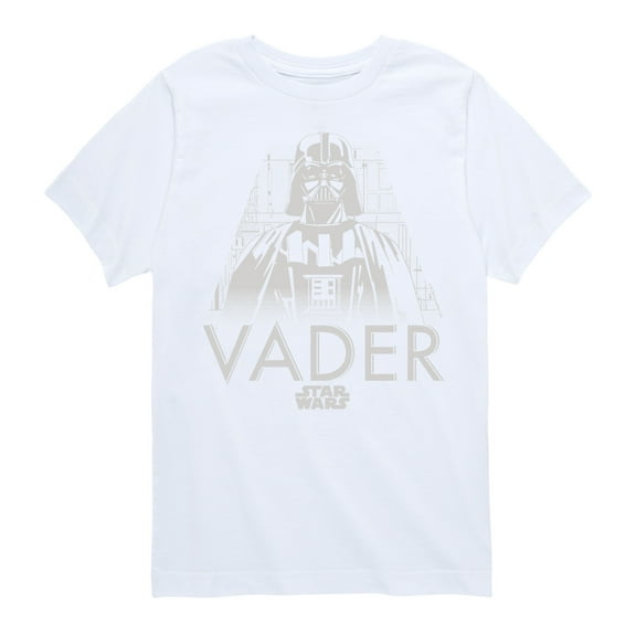 Star Wars - Light Grey Mono Darth Vader - Toddler And Youth Short Sleeve Tee