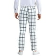 thumbnail image 3 of INSPIRE CHIC Plaid Printed Pants for Men's Regular Fit Flat Front Office Checked Slacks 28 White, 3 of 6