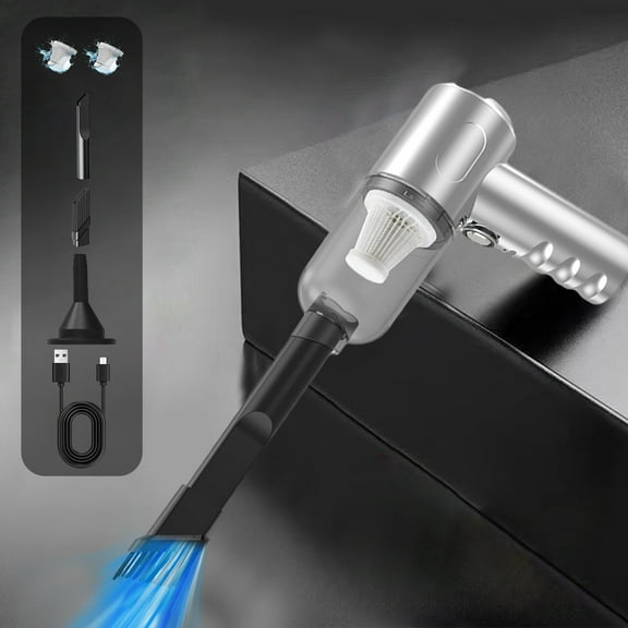 ZFYXGS Cordless Car Vacuum Cleaner, Mini Vacuum Cleaner, 120W Strong Sutions Handheld Vacuum, Car Vacuum for Car,Keyboard,Inflating Swimming Rings and Pet Hair