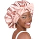 thumbnail image 1 of pc Satin Bonnet Silk Bonnet for Sleep Double Layer Satin Lined Hair Cap with Tie for Women Curly Hair, 1 of 4