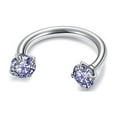 thumbnail image 4 of QIQUWOHUL Stainless Double Zircon U Shaped Nose Ring Set Piercing Jewelry Multi Color Zircon Nose Jewelry, 4 of 5