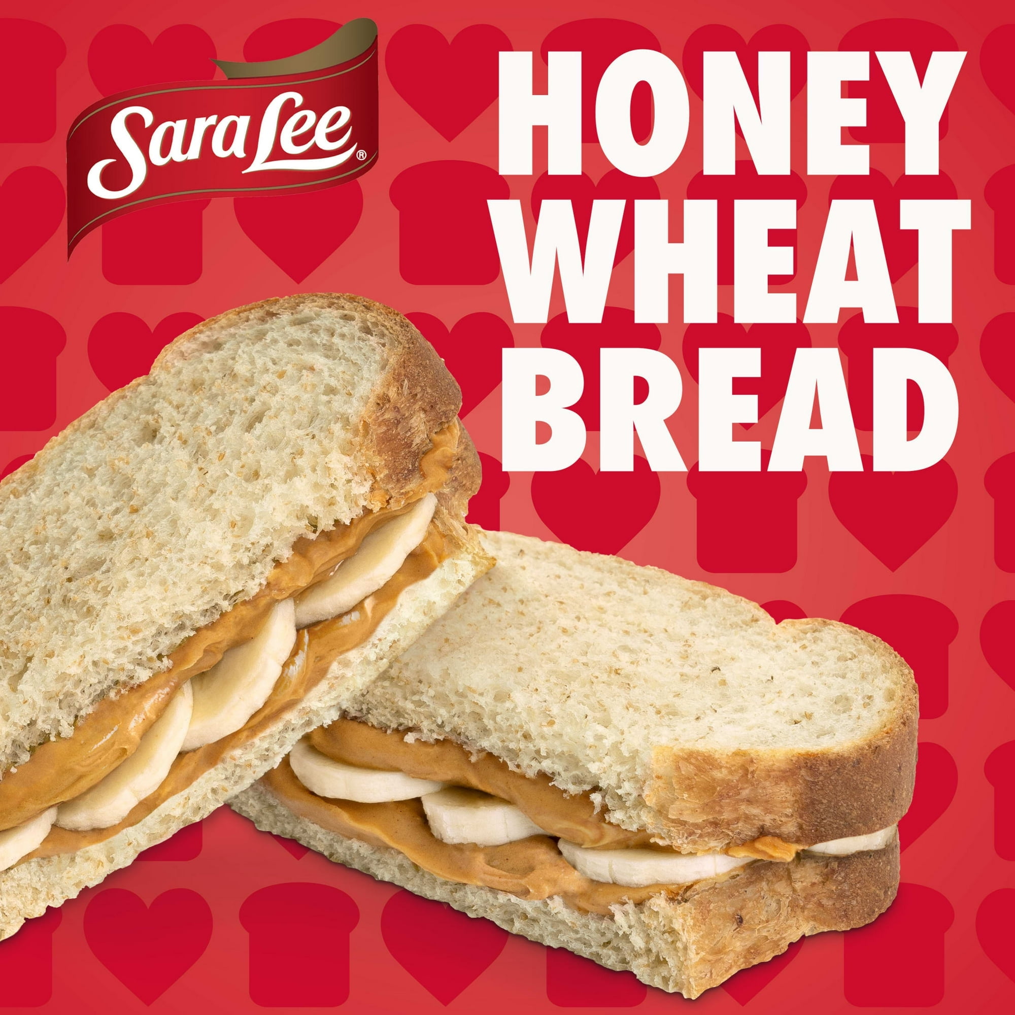 Sara Lee Honey Wheat Bread 20 oz Soft Pre-Sliced Loaf (Pack of 4)