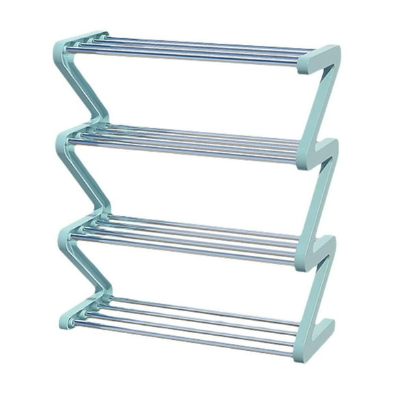 Oxodoi Z-Shaped Shoe Rack,Multi-Layer Stainless Steel Storage Organizer,Household and Dormitory Shoe Shelf