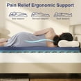 thumbnail image 4 of 3 Inch Full Mattress Topper, Reversible Extra Firm Support & Cooling Gel Egg Crate Memory Foam, Bed Mattress Hardener for Back Pain Relief, 4 of 8