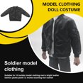 thumbnail image 4 of Tholdsy Chaqueta de tendencia, moda Retro, colorido, ligero, portátil, abrigos brillantes, ocasiones amplias de vanguardia para ropa modelo 1/6 para Muñecas y casas de muñecas Negro Tholdsy FN001407-01, 4 of 6