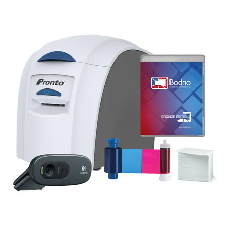 Magicard Pronto ID Card Printer & Complete XL Supplies Package with Bodno Bronze Edition ID