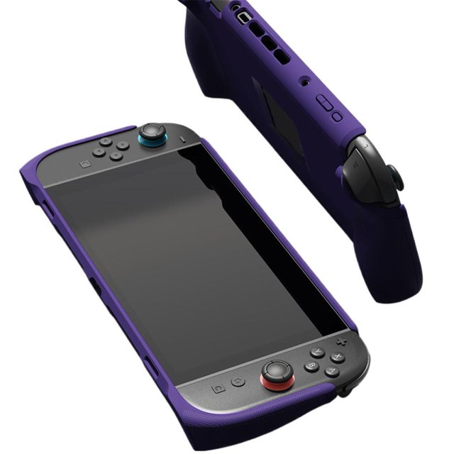 Purple Protective Case Set with Carrying Storage Bag for Switch2 – Console Shell and Travel Pouch (Model A)