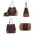 thumbnail image 6 of MKF Collection Callise Vegan Leather Women's Bucket Bag & Wristlet Wallet 2-Piece Set by Mia K. - Coffee Cognac, 6 of 8