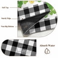 thumbnail image 6 of Small Round Rug 3Ft Washable Non-Slip, St. Patrick's Day Circle Area Rugs for Living Room Bedroom, Green Shamrock Grasses Black White Plaid Indoor Floor Mats Carpet Runner for Home Decor, 6 of 8