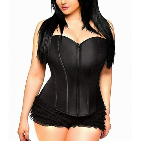 

Womens Corset Deep Medium Sweetheart Zip Bone M