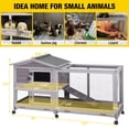 thumbnail image 5 of AIVITUVIN Outdoor Rabbit Hutch Indoor Bunny on Wheels Large Guinea Pig Cage with Run for Any Small Animals,Removable Pull Out Tray, 5 of 7