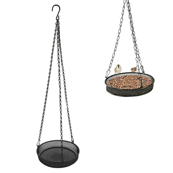 Mangeoire à Oiseaux, Grande Capacité Ventilée en Maille Fine Enduite de Poudre pour Jardin