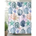 thumbnail image 2 of Shower Curtains Starfish Marine Life Bath Curtain Shell Ocean Coral Waterproof Bathroom Shower Curtain Set with Hooks Decoration 72 x 84 Inches, 2 of 7