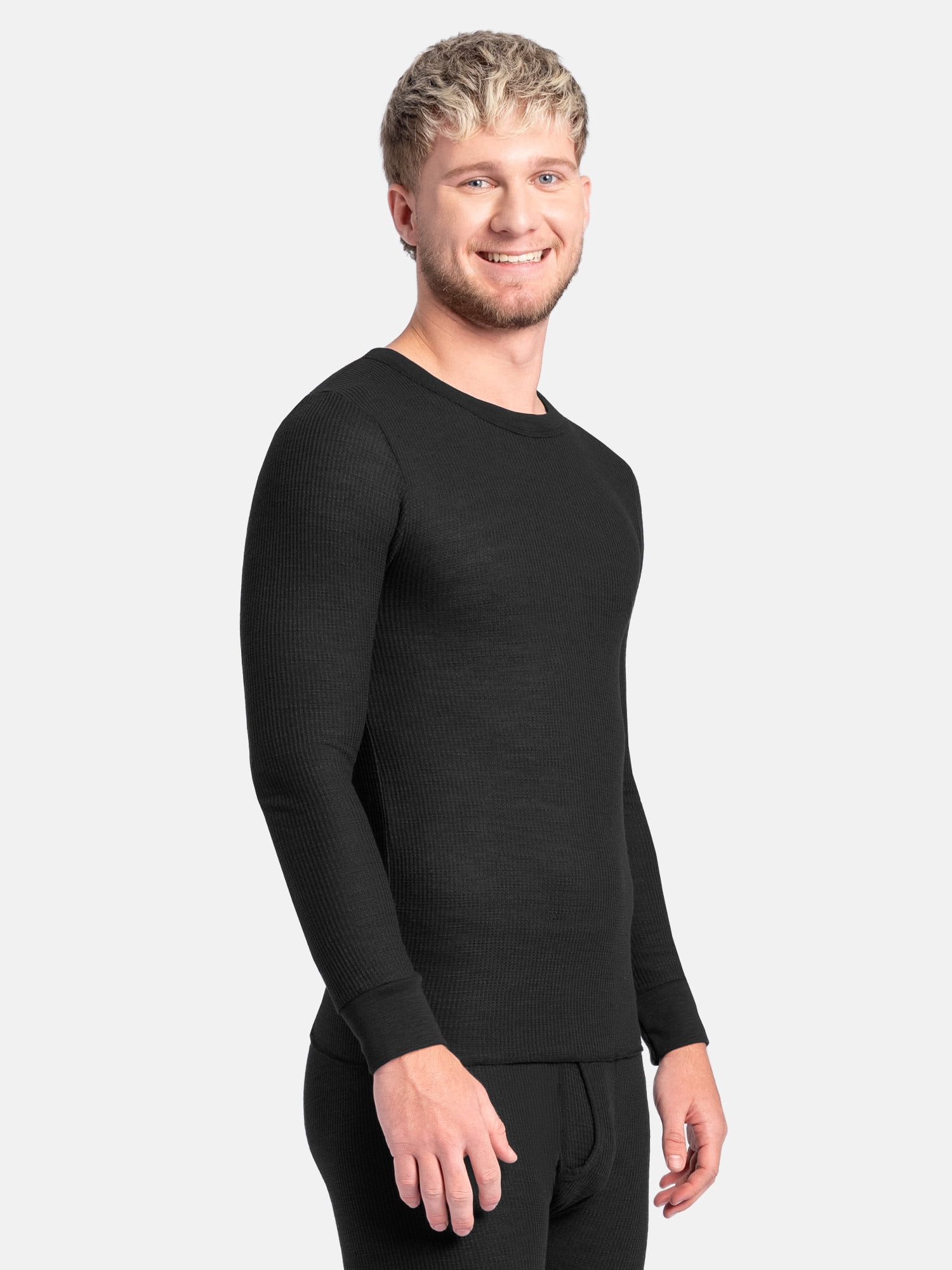 Fruit of the Loom Men's Slub Waffle Thermal Underwear Crew Top, Sizes S-5XL