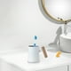 thumbnail image 5 of Vaso de enjuague bucal de plástico para cepillo de dientes | Azul, Caqui, Blanco | 12x11x9cm Duradero Grado Alimenticio | Mango ovalado cómodo | Accesorio de baño multiusos | Diseño moderno | 1 pieza, 5 of 6