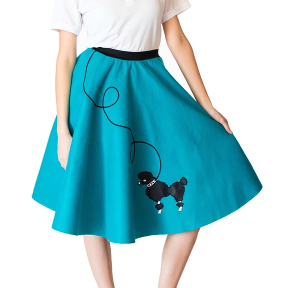 Hip Hop 50's Shop 1950s Adult Poodle Skirt Costume for Women (3X/4X Teal)