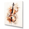 thumbnail image 2 of Designart "Rich Brown Cello Contour IV" Music Canvas Prints, 2 of 7