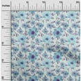 thumbnail image 1 of oneOone Rayon Baby Blue Fabric Leaves & Watercolor Flower Floral Sewing Craft Projects Fabric Prints By Yard 56 Inch Wide, 1 of 6