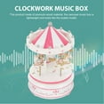 thumbnail image 4 of Niceauty Pink Carousel Music Box Decorative Music Box Home Decoration Made of Plastic Size 4.5x6.5 Inches, 4 of 5