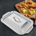 thumbnail image 4 of HAMPPLIES Oven Tray Stainless Steel Baking Pan Grilled Food For Home Cooks 1 Set, 4 of 8