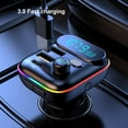 thumbnail image 7 of Tgbvmt Bluetooth 5.0 FM Transmitter for Car MP3 Player Hands-Free Calling with Dual USB Fast Charging Ports Up to 3.1A and Navigation Voice Broadcast for Car Audio System Compatible with Smartphones, 7 of 7