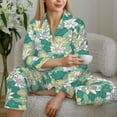 thumbnail image 6 of Hirioo Lotus Flower1 for Women's Pajama Sets 2 Piece Pjs Women's Long-Sleeved Pajama Set Button Down Sleepwear,S-XXL-XX-Large, 6 of 7